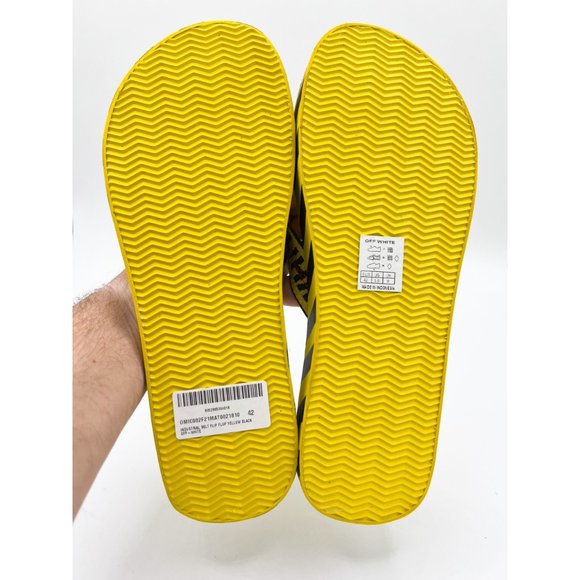 Off-White Industrial Strap Logo Flip Flops Sz EU 42 US 9 - Picture 4 of 11